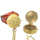 Compass So You Can Engraved With Leather Case Gift For Birthday - Anniversary  