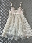 Seductive Wear By Cinema Etoile Bridal White Lace Lingerie Two Piece Set Robe