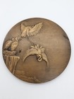 1920 French Art Deco Bronze Medal    feriam Sidera    Aviation 