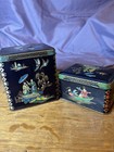 2 Vintage Daher Blue Asian Design Small Metal Tins Made In England