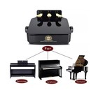 Soarun Adjustable Piano Pedal Extender Bench For Kids  Design With 3 Pedal Black