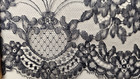 Vintage antique  French  Navy  5  3 4  Cotton Leavers Lace  15 Yards
