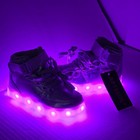 Aptesol Kids Led Light Up Shoes Toddler Metallic Silver Nwt Size 8 5   eu 25