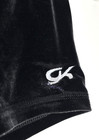 Gk Elite   Child Large Cl L Solid Black Velvet Velour Gymnastics Cheer Shorts