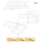 85  Modern Sleeper Sofa Black L-shaped 5-position Convertible Couch Sectional
