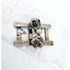 1990 Janet Jackson Rhythm Nation Naughty Bits 1814 Silver Metal Pin Brooch W bag