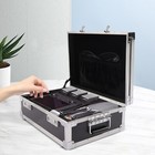 Aluminum Hard Case Briefcase Toolbox Storage Box Tool Case Black Carrying Case