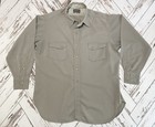 Mid 50   s Men   s Xl Pendleton Western Gambler Wool Gabardine Flap Shirt Rockabilly