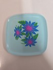 Vintage Tea Party Play Set Hawaiian Blue Flower 11 Pieces 4 Plates 4 Saucers