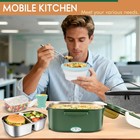 Aosion 80w Electric Heated Lunch Box  1 5l Portable Food Warmer  1 5l  Green