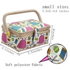 Sewing Basket With Kit Accessories Small Organizer Box Supplies Multicolored
