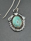 Vintage Southwestern Sterling Silver And Turquoise Dangle Earrings