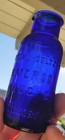 Lot Of 5 Vintage Cobalt Blue Glass Bottles Great Collection 1890-early Century 