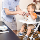 Monbebe Portable Foldable Booster Seat  Travel High Chair  Grey  Toddler Feeding