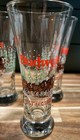Vintage 1989 Budweiser Clydesdale Christmas Busch Beer Glasses Set Of 4