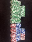 New 275ct Las Vegas Nevada Casino Souvenir Poker Chips 150 Green 70 Blue 55 Red