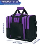 Purple Single Bowling Ball Bag Padded Tote Ventilated Shoe Pocket Heavy Duty 600