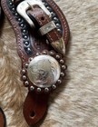 Adult Tooled Top Grain Leather Western Pair Spur Straps Engraved Hardware