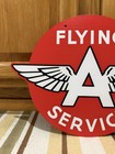 Flying A Service Sign 2 Sided Gas Oil Garage Parts Vintage Style Wall Decor