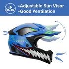 Youth Full Face Motocross Helmet Certified For Dirt Bike Atv Goggles Gloves