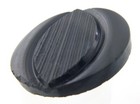 Ladies Wood Lacquered Large Hand Carved Black Button For Fur Coats 1 5in N723