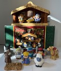 2002 Fisher Price Little People Deluxe Christmas Story Nativity Set Musical Work