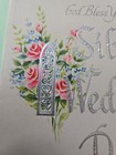 Vtg Greeting Card-  Silver Anniversary  -  Floral-used 1965
