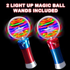 7 5 Inch Light Up Magic Ball Toy Wands For Kids  Set Of 2  Flashing Led Wands Fo