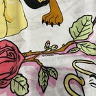 Disney Beauty And The Beast Vintage 2 Piece Twin Fitted   Flat Sheet Set