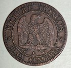 1861-a France 2 Centimes Fine-very Fine Bronze Coin