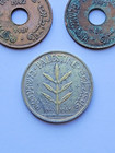 Palestine British Mandate Lot Of 3 Coins 100 Mil 1935 10 Mils 1942 Silver Bronze