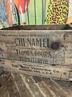 Vintage C  1910 Chi-namel Wooden Crate Carrier Sign Ohio Varnish Co Chinese Rare