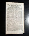 Very Early Rare 1684  London Gazette England British Newspaper 340 Years Old   