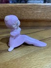 Vintage Gilner Pink Pixie Elf Sitting Ceramic Figurine 1950s Mcm Read