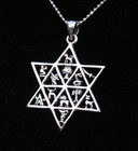 Israel Bible 12 Tribes Silver Pendant Star Of David Necklace Hebrew Jewish Charm