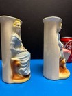 Pair Of Vintage Antique Victorian Courting Flower Vases Gorgeous