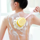Loofah Back Scrubber Long Handle Shower Body Brush With Soft Mesh Sponge For Wom