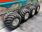 Tamiya Monster Truck Rc 1 10 Clod Buster Bullhead 4x4x4 Chrome Wheels Set New