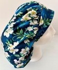 Beautiful Floral Print Size Large Medical Bouffant Scrub Cap Surgery Hat