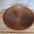 Vtg 13 5  Turned Maple Wooden Bowl Smooth Sealed Finish Salad Centerpiece