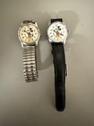 Set Of  2  Vintage Disney Bradley Mickey Mouse  Swiss Made Manual Wind Watches