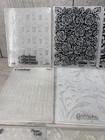 Large Lot Of 18 Embossing Folders Various Brands Cuttlebug Tim Holtz Darice