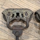 Antique Myers Sure Grip Cast Iron Barn Door Roller Hanger Hardware Farm Fresh 2 