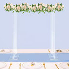 39 4 In  X 39 4 In  Clear Acrylic Rectangular Wedding Centerpiece Long Floral Fr