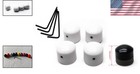 Compact White Guitar Control Knobs - Plastic Dome Set Of 4 With Wrench Included