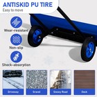 39in Wide Snow Pusher Shovel For Driveway With Wheels Heavy Duty Snow Plow Shove