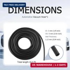 16 4ft Automotive Vacuum Hose cuttable Vacuum Lines Automotive Hoses Od 5mm  3 1