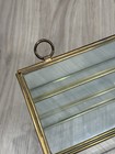 Vtg Brass Glass Mirror Curio Display Cabinet Shelves Wall Mount Table Top 12   