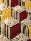 Vtg New Patchwork Crib Quilt Baby Primary Colors Red Green Blue 35 X 45 Balloons