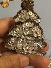 Vintage Sequins And Glass Seed Beads Christmas Tree Ornaments Lot Of 6 Candles